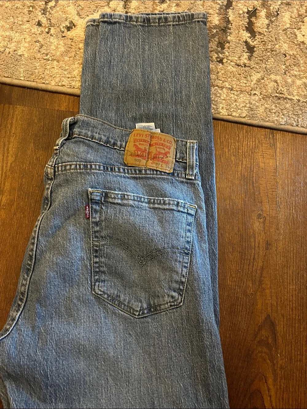Levi's 505 Light Blue Straight-Leg Denim Jeans
